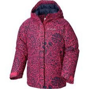 Columbia Pink and Navy Girls City Trail Patterned Jacket Size 2T